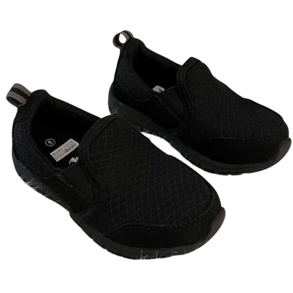 Athletic Works Black Memory Foam Slip On Runners Size Toddler 6T